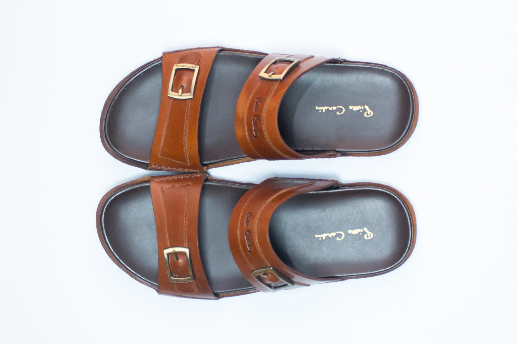 Casual Slippers for Men, leather chappal for men, Shoes, Men, Pierre Cardin